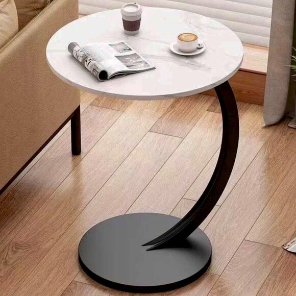 Marble Design Side Table - Picture 2 of 3